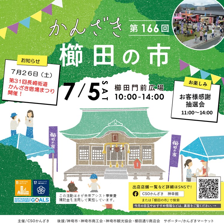 第166回かんざき櫛田の市開催！